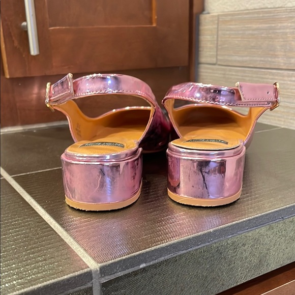 J. Crew Metallic Pink Slingback Flats - Picture 3 of 5